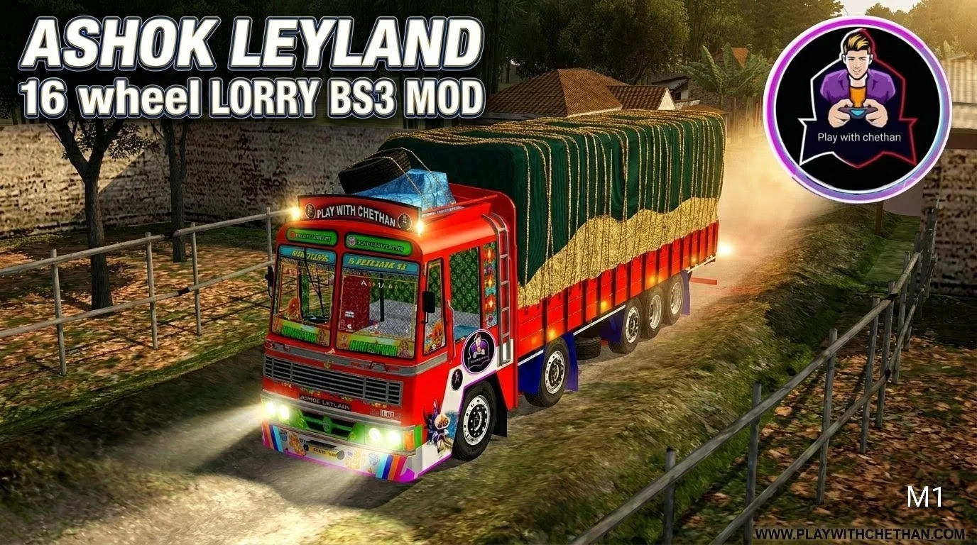 Ashok Leyland 16 wheel lorry mod for bussid and bussin