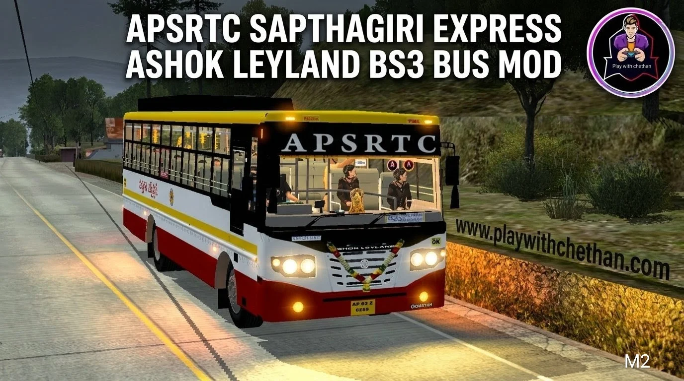APSRTC SAPTHAGIRI EXPRESS Ashok Leyland bs3 BUS MOD for bussid and bussin