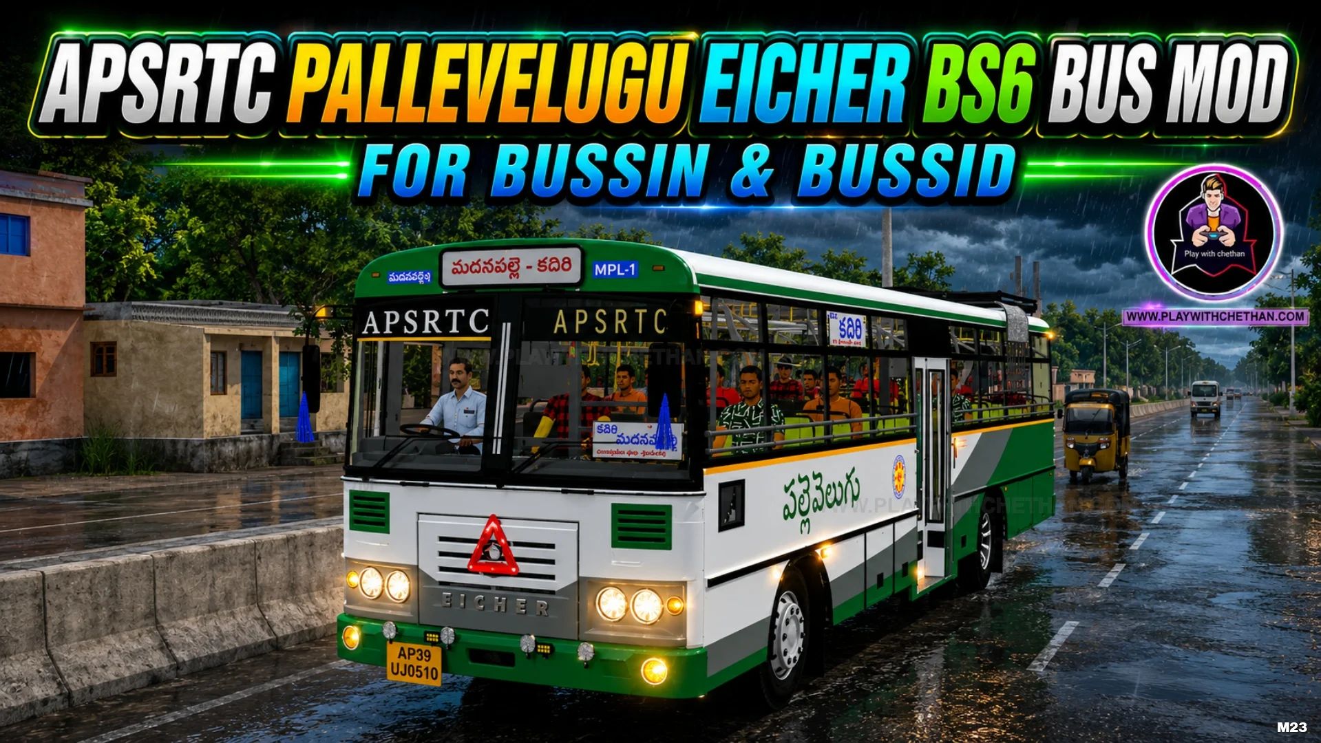 apsrtc pallevelugu eicher bs6 bus mod for BUSSID & BUSSIN