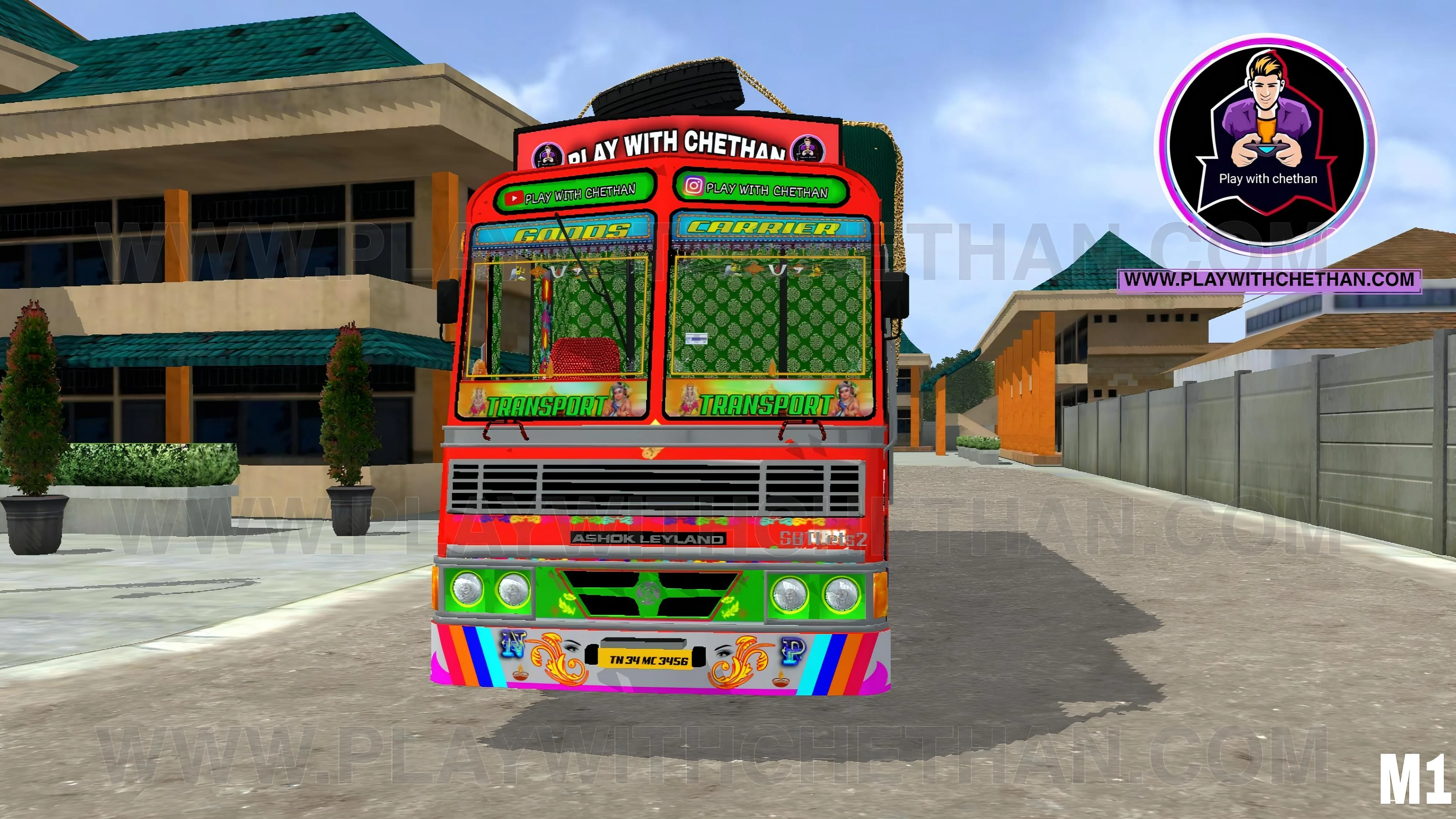 Ashok Leyland 16 wheel lorry mod for bussid and bussin