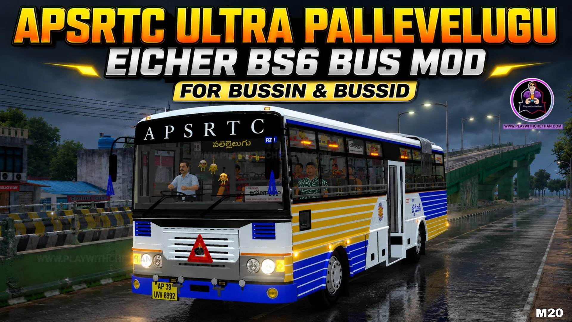 apsrtc ultra pallevelugu eicher bs6 bus mod for BUSSID & BUSSIN