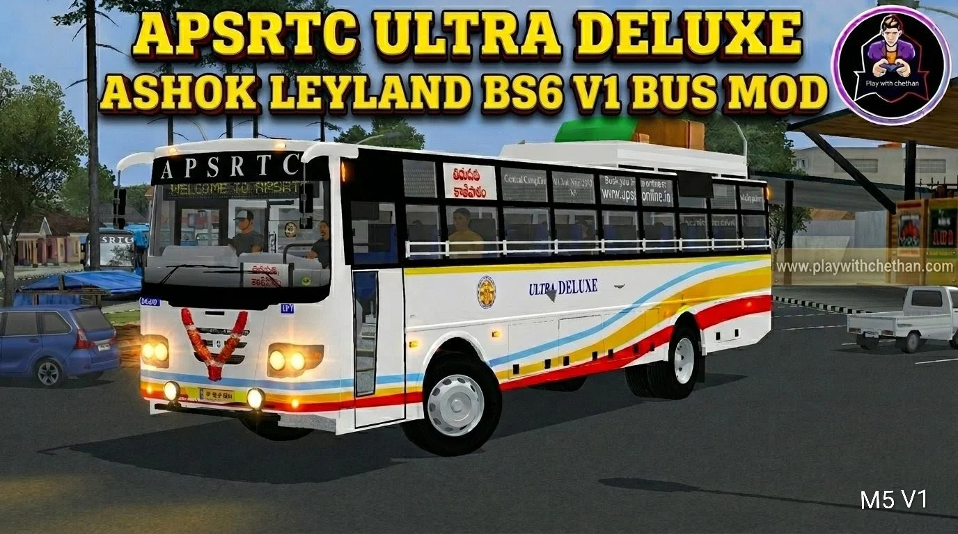 APSRTC ULTRA DELUXE Ashok leyland BS6 V1 bus mod for bussid and bussin
